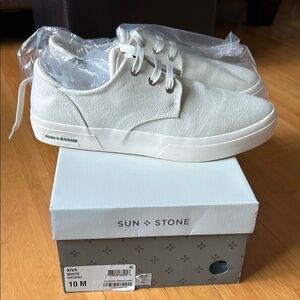 Sun + Stone Cream Sneakers Casual Low-Top